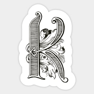 Monogram K Sticker